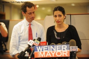 New York Mayor campaign Anthony Weiner, Huma Abedin, SExting Scandal