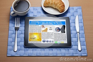 Online breakfast with ipad