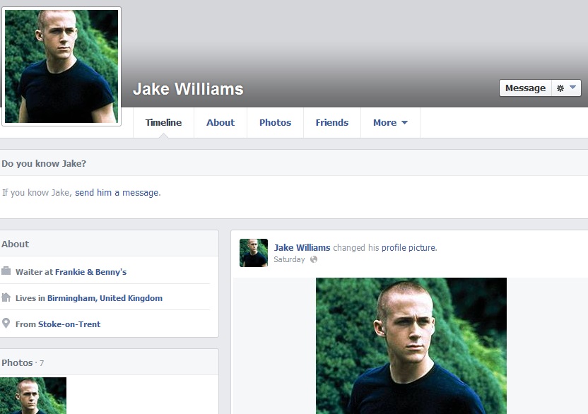 Jake Williams Facebook troll
