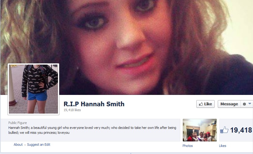 Hannah SMith Memorial Page 